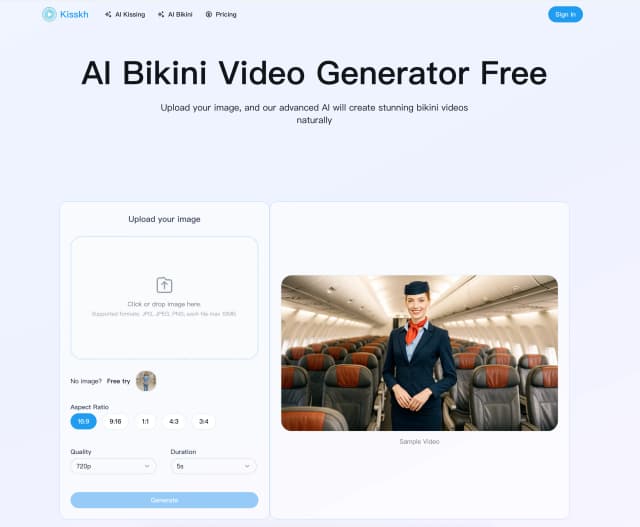 AI kissing video generator screenshot 3