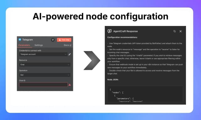 AgentCraft. Like Cursor, but for n8n screenshot 2
