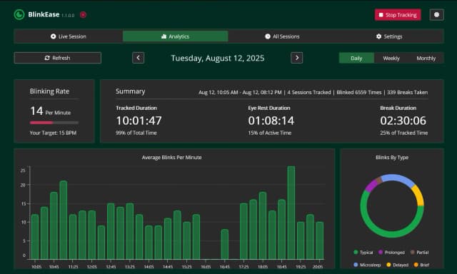 BlinkEase screenshot 2