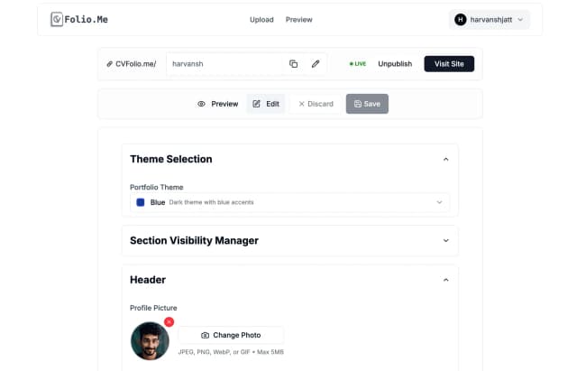 CVFolio.Me screenshot 4