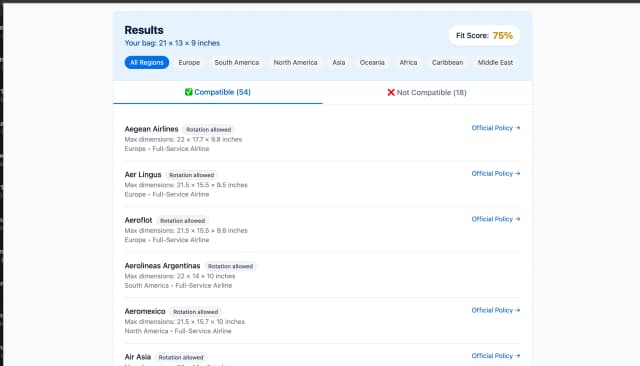 Carry-On Checker screenshot 1