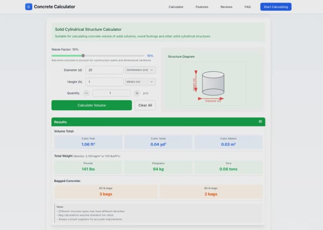 Concrete Calculator screenshot 3