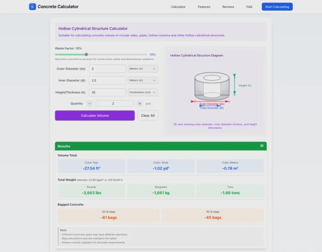 Concrete Calculator screenshot 4