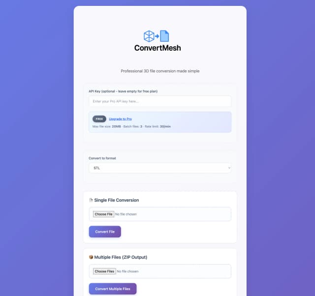 ConvertMesh screenshot 2
