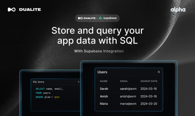 Dualite x Supabase screenshot 5