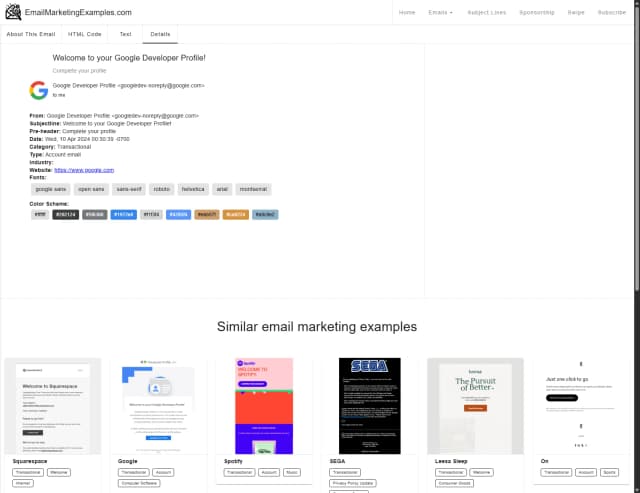 EmailMarketingExamples.com screenshot 4