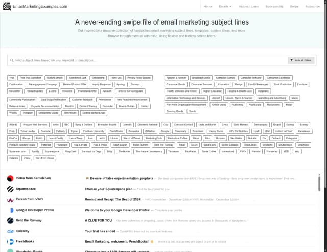 EmailMarketingExamples.com screenshot 5