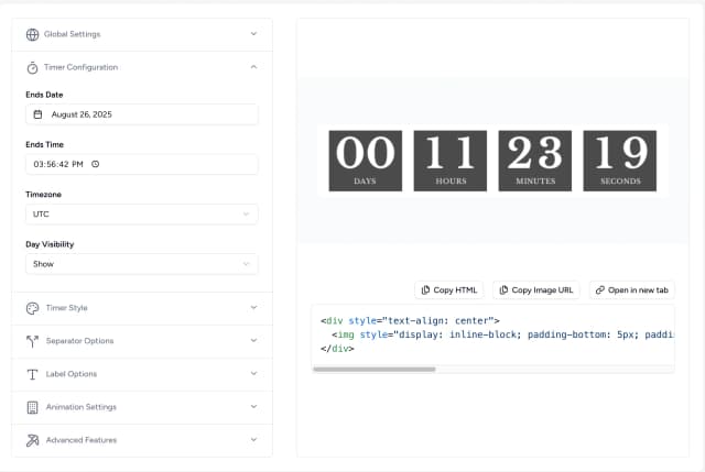 Email Countdown Builder screenshot 1