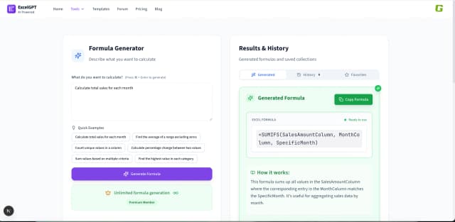 ExcelGPT screenshot 3
