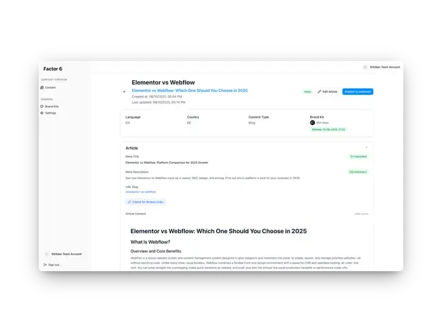 Factor 6 screenshot 3