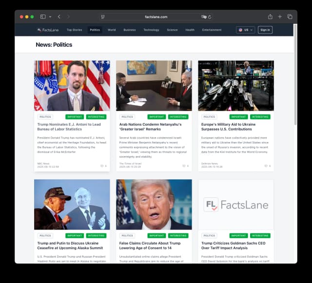 FactsLane screenshot 1