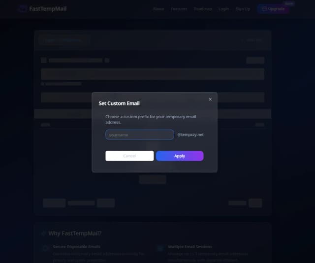 FastTempMail screenshot 2