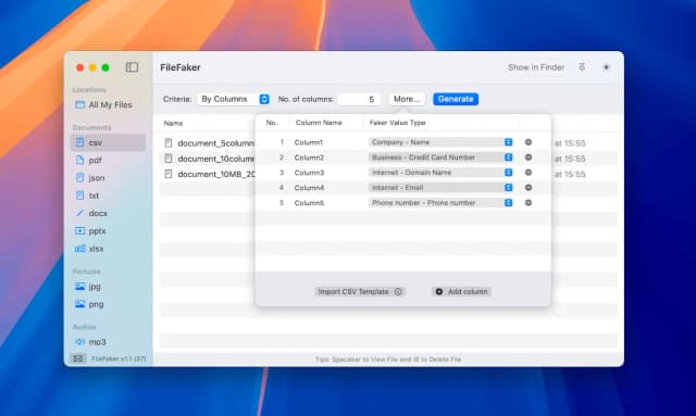 FileFaker screenshot 2