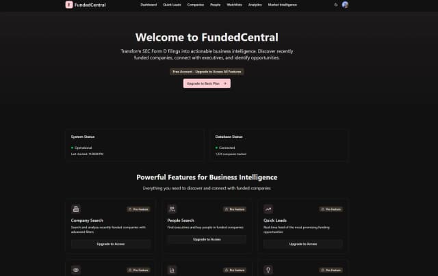 Funded Central screenshot 2