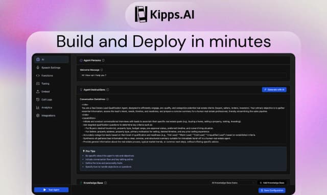 Kipps.AI Voice Agent screenshot 1