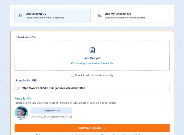 Linked CV Builder screenshot 4