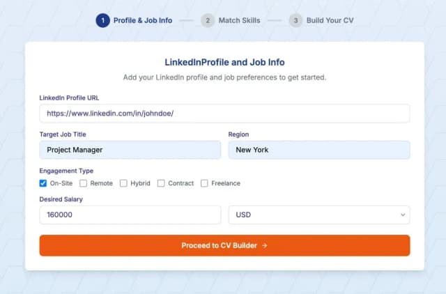 Linked CV Builder screenshot 6