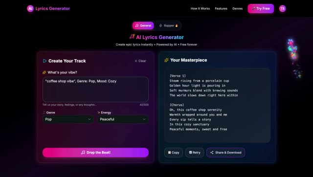 LyricAI screenshot 1