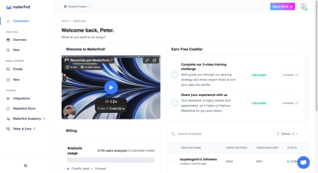 Mailerfind screenshot 2