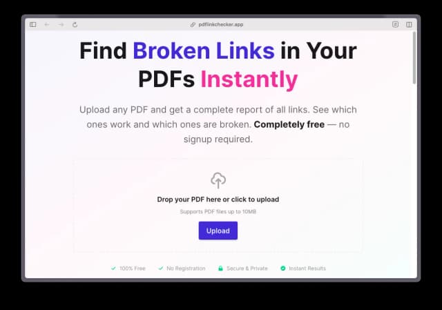 PDF Link Checker screenshot 1