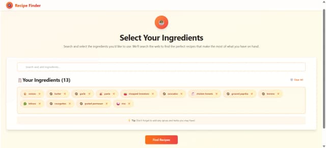 Recipe Finder Demo screenshot 2