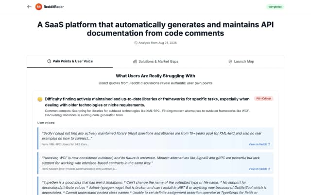 RedditRadar screenshot 2