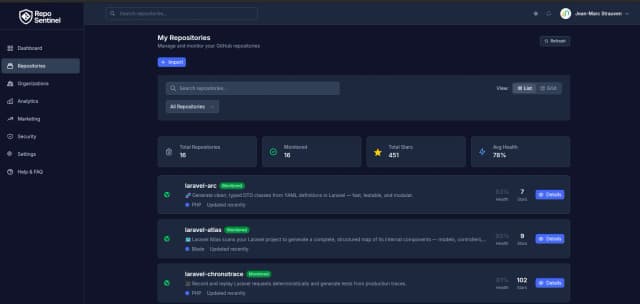 RepoSentinel screenshot 1