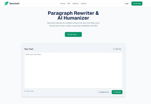 RewriteAI.com screenshot 1