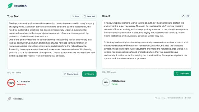 RewriteAI.com screenshot 2