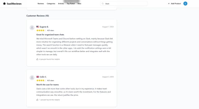 SaaSReviews screenshot 1