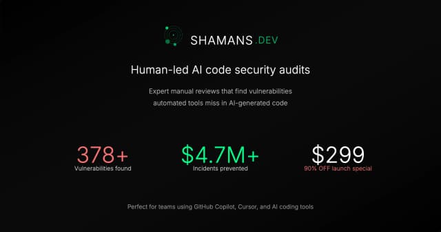 Shamans.dev: Securing AI-generated Code screenshot 1
