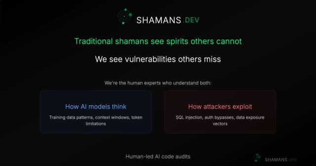 Shamans.dev: Securing AI-generated Code screenshot 4