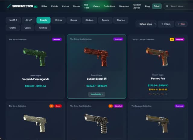 Skininvestor.gg screenshot 2