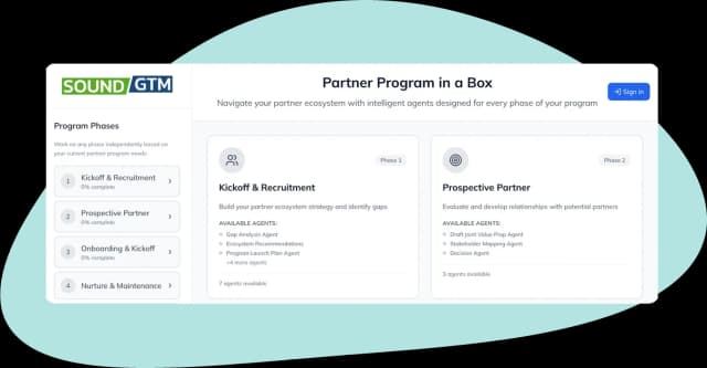 SoundGTM Partner Program in a Box screenshot 1