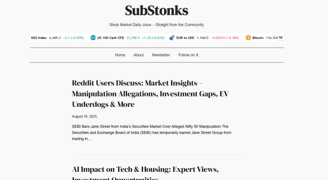 SubStonks screenshot 2