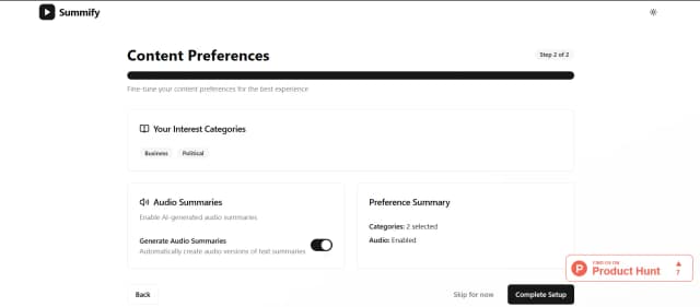 Summify screenshot 2