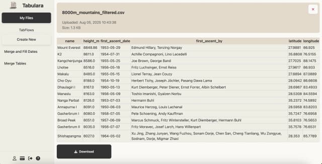 Tabulara screenshot 3