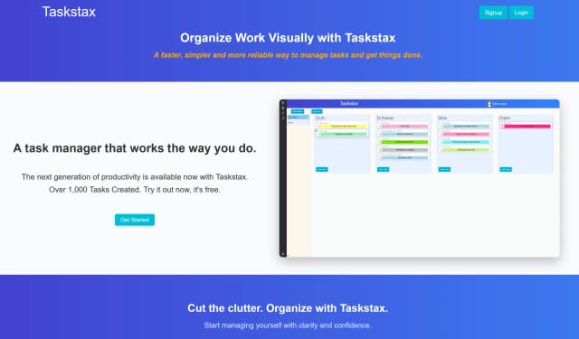 Taskstax screenshot 1