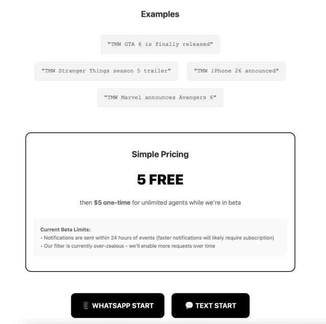 TextMeWhenItHappens screenshot 3