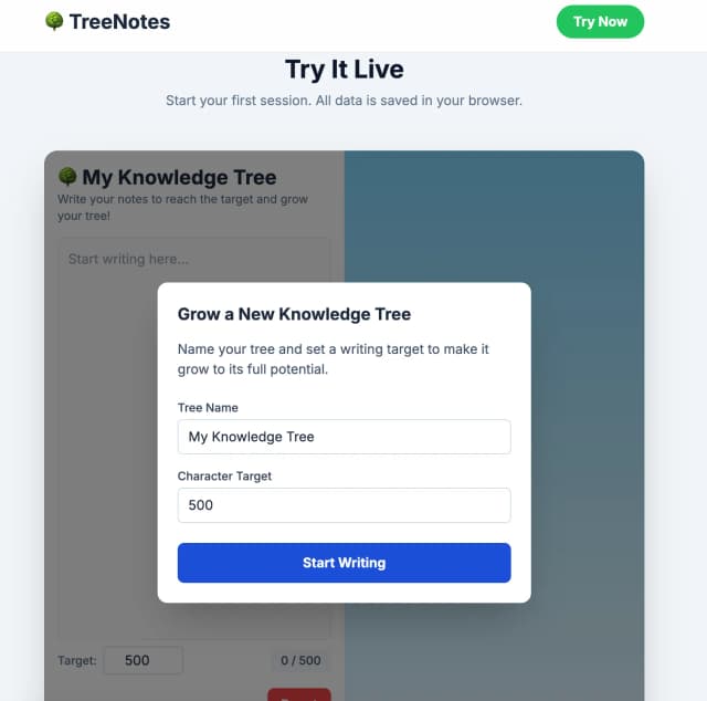 TreeNotes screenshot 1