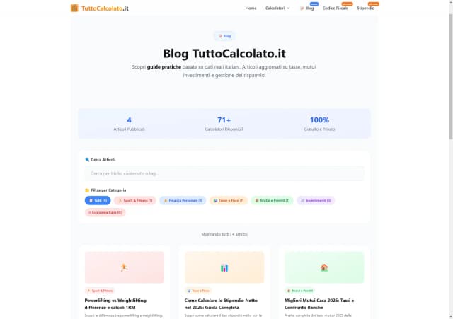 TuttoCalcolato.it screenshot 2