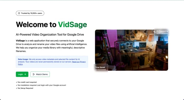 VidSage screenshot 1