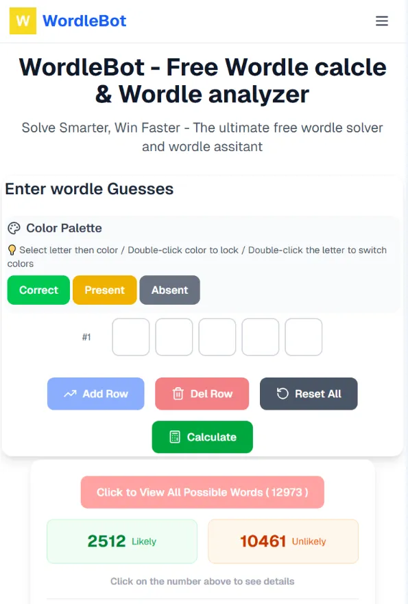 WordleBot screenshot 1