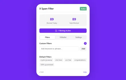 XSpamFilter screenshot 2