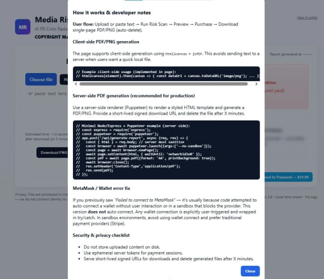 Media Risk Map™ - AI PR Crisis Radar screenshot 4