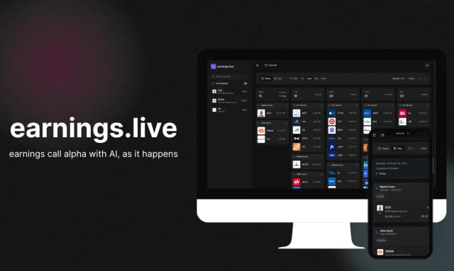 earnings.live screenshot 1