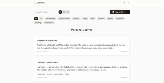journl/it screenshot 2